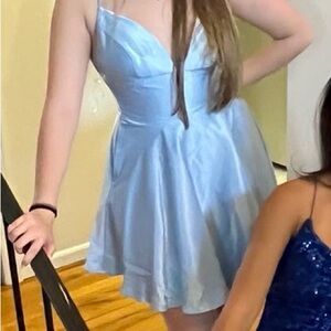 Cinderella Blue Mini Dress! Perfect for Jr Prom, Homecoming, or Wedding Guest